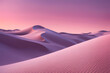 © Iskandar - Pale pink dunes and purple sky. Desert dunes landscape with contrast skies. Minimal abstract background. 3d rendering