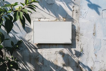 Poster - A white sign mounted to the side of a wall