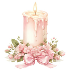 Sticker - Coquette vintage candle dessert blossom flower.