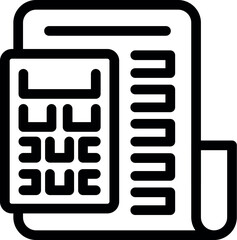 Poster - Accountant calculating invoice using calculator with financial report for tax accounting