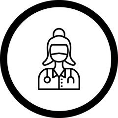 Sticker - Female Surgeon Icon Design