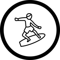 Sticker - Surfing Icon Design