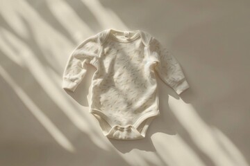 Aufkleber - A clean and simple image of a baby bodysuit lying flat on a white surface
