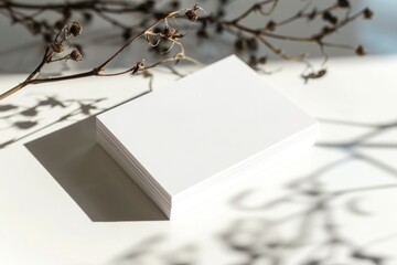 Poster - A white business card placed on a flat surface, often used for networking or leaving contact information