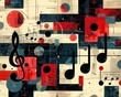 © Lightgeo - Music notes and symbols, artistic arrangement, flat design illustration