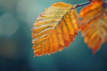 Poster - A detailed view of a single leaf on a tree branch