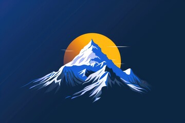Poster - A mountain with a sunny day in the background