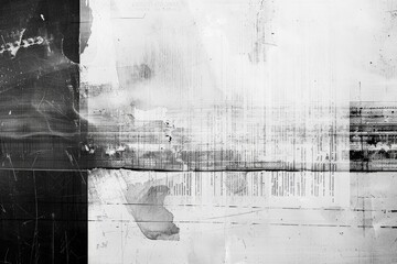 Poster - A classic black and white image of a worn out brick wall