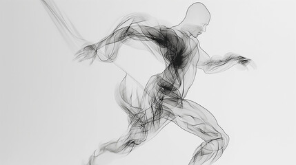 Poster - A single line drawing capturing the essence of movement.