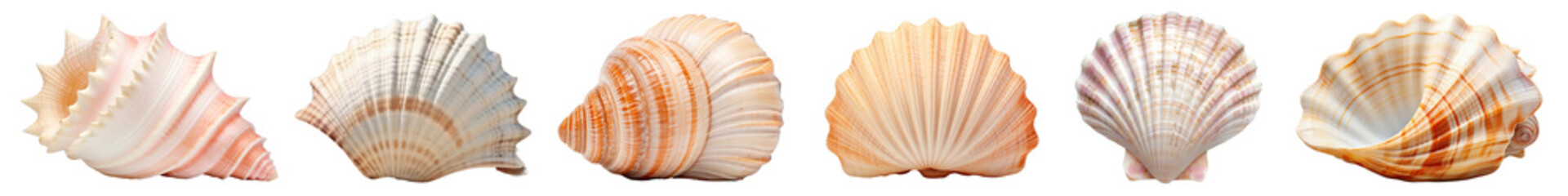 Poster - sea shell png cut out element set