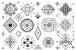 © Maxim Borbut - Shapes with geometric patterns and logotypes. Symbols for religion, philosophy, spirituality, and occultism.