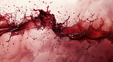 Abstract splashing of red wine.