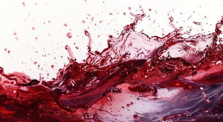 Abstract splashing of red wine.