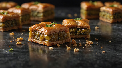 Turkish sweets baklava.