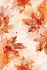 Aufkleber - Watercolor painting of a bunch of leaves with varying shapes and colors
