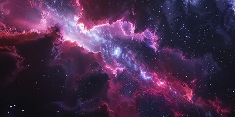 a vibrant cosmic scene with a planetary nebula full of stars and gas