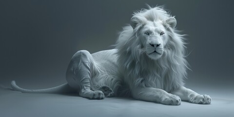 Wall Mural - lion portrait for stock photo. mascot, character or logo concept.