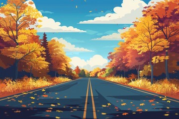 Aufkleber - A scenic view of a winding road surrounded by dense forest foliage