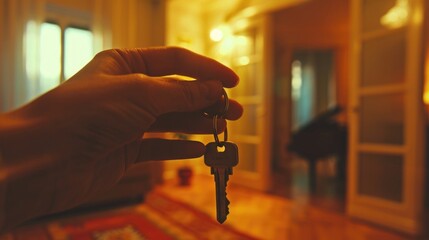 Poster - A person holding a bunch of keys in their hand, possibly ready to unlock something