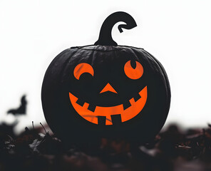 Wall Mural - Halloween pumpkin Jack O Lantern icon.