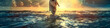 © Jack - Jesus Christ walking on water across the sea. Biblical theme. Peace and hope. Religion and christianity concept