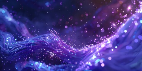 Poster - A purple and blue background with a lot of sparkles