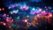 © NAK - colorful bioluminescent wildflowers
