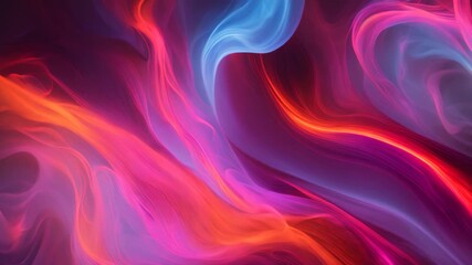 Poster - a colorful, abstract painting with a lot of red and blue. the painting has a lot of energy and movem