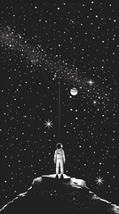 Wall Mural - vintage space background