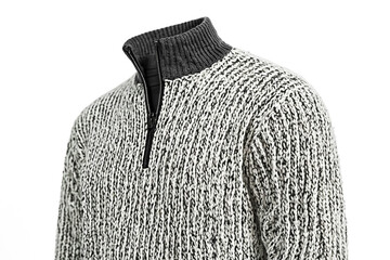 Wall Mural - Close up of a knitted sweater with a zipper