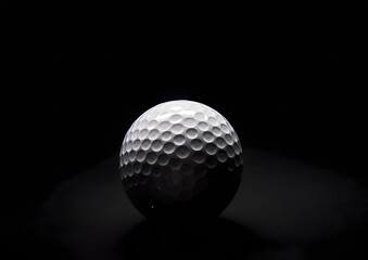 Canvas Print - golf ball on black