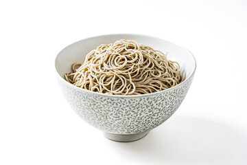 Wall Mural - Close-up of Soba Noodles in a Bowl