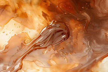 Wall Mural - Sweet toffee watercolor wash, a deliciously warm background