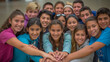© Expressive Pixel S - Diverse Group of happy Teens Celebrating Unity