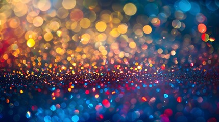 Colorful glitter bokeh lighting effect