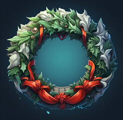 Poster - christmas wreath ,christmas decoration