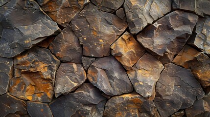 Wall Mural - Brown stone or rock background and texture