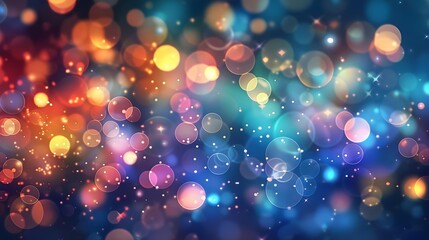 Wall Mural - Transparent colorful bokeh background for design