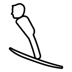 Sticker - skiing