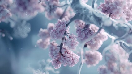 Canvas Print - Wideangle view of the alveoli highlighting their location at the end of the respiratory tree and their crucial role in the exchange of gases between the lungs and .