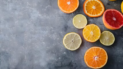 Wall Mural - Sliced citrus fruits for health and wellness