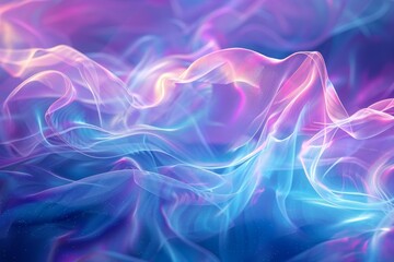 Poster - Vivid, flowing energy patterns with a smooth blend of blue and pink hues