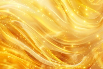 Poster - Seamless design of flowing golden liquid with shimmering particles, perfect for luxurious backdrops
