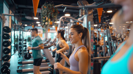 Wall Mural - woman in the gym