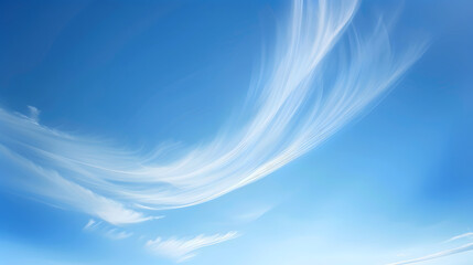 Wall Mural - The sky blue background is curved