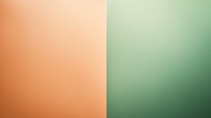 Poster - Vibrant orange and green gradient background split in half, modern design with clean aesthetic and subtle texture, perfect for adding color and harmony to any project
