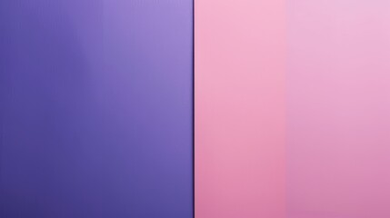 Poster - Abstract background showing a solid wall painted with two colors, purple and pink, separated by a vertical line, minimalist style