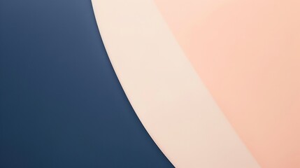 Poster - Minimalist blue, white, and peach curves create a modern design. Stylish and trendy, perfect for digital designs and corporate branding
