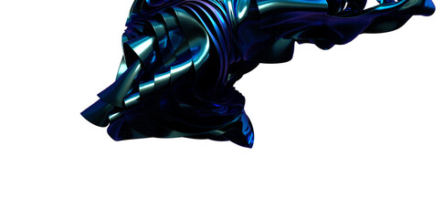 Aufkleber - blue wave abstract background 3d rendering flat design style