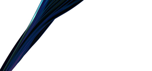 Poster - Serene Surf: Abstract 3D Blue Wave Illustration for Mellow and Refreshing Designs